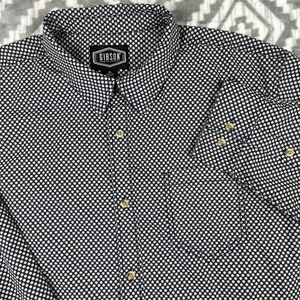 Gibson Trading Shirt Mens XL Geometric Spurs AOP Blue Western Long Slv Button